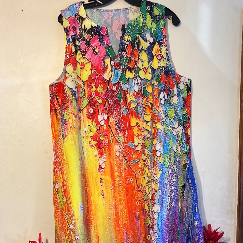 Colorful Abstract Maxi Dress